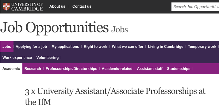 Amazing opportunities to join the team <a href="/IfMCambridge/">Institute for Manufacturing (IfM)</a> <a href="/Cambridge_Eng/">Engineering Dept</a> to help manufacture a better world #manufacturing #automation #sustainability #scaleup

jobs.cam.ac.uk/job/35405/