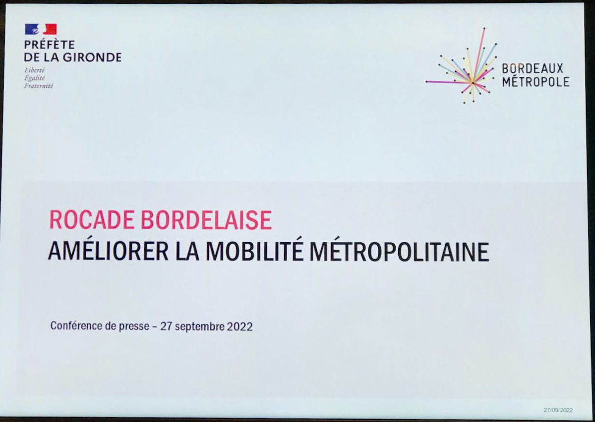 Après 1 an de travail, le groupe de travail #rocade que j’ai co-animé présente son plan d’actions <a href="/BxMetro/">Bordeaux Métropole</a> et <a href="/PrefAquitaine33/">Préfet Nouvelle-Aquitaine et Gironde</a>. Ces mesures rapides amélioreront le trafic mais ce travail doit continuer pour examiner des réponses de long terme dont la solution d’une déviation PL.