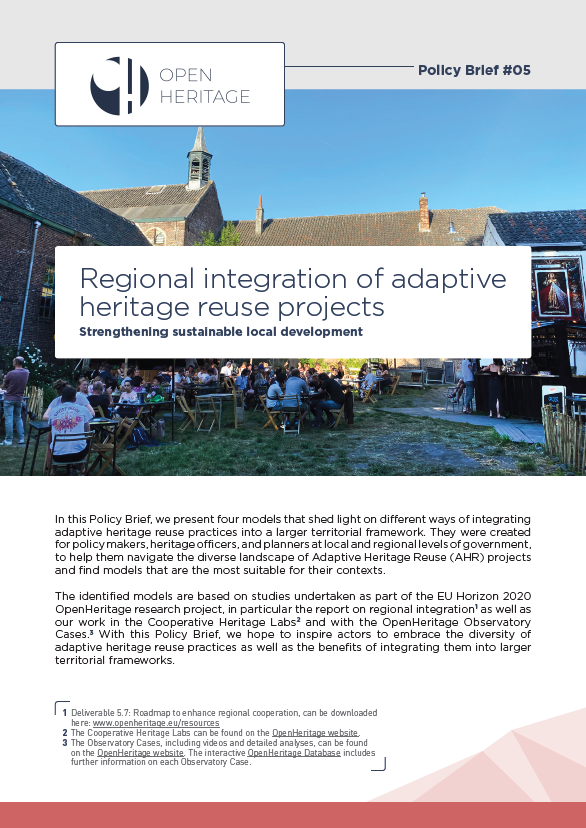 OpenHeritageEU (@openheritageeu) on Twitter photo The Policy Brief 05 is out now! 🔥
Check it out and learn more about 4 models of #regionalintegration of adaptive heritage reuse practices, developed by <a href="/OpenHeritageEU/">OpenHeritageEU</a>!
This and other Briefs are available at:
openheritage.eu/policy-briefs/ The Policy Brief 05 is out now! 🔥
Check it out and learn more about 4 models of #regionalintegration of adaptive heritage reuse practices, developed by <a href="/OpenHeritageEU/">OpenHeritageEU</a>!
This and other Briefs are available at:
openheritage.eu/policy-briefs/