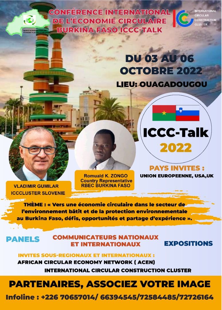 ICCCluster's tweet photo. Clusters are facilitators of change. The example from Burkina Faso: our first live event #ICCCtalk, organized by @ZONGORomuald2 

#ICCCluster #corculareconomy #circularconstruction #ICCCtalk_Burkina_Faso_2022

@vgumilar1

#EUClusterConference https://t.co/fMeqtjbJE1