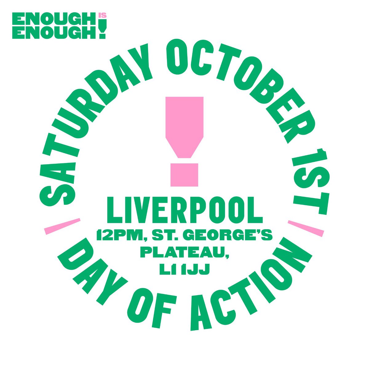 🚨 LIVERPOOL 🚨

It’s time to say #EnoughlsEnough 👊

No to handouts for the rich and hardship for the rest. 

Protest: Saturday, October 1st, 12PM, St. George’s Plateau, L1 1JJ.

bit.ly/3xVb3BA