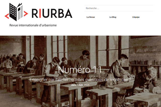 RIURBA- Revue Internationale d'Urbanisme tweet media