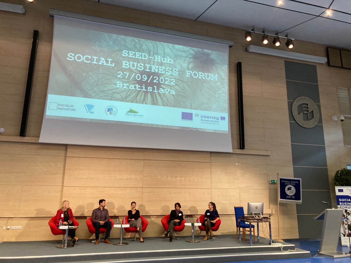 Pam_Bart_'s tweet photo. The multiplication of #socialimpact is crucial for success of a #SocEnt - Eva Pongrácz @KomunikaciaEuba  at the @SEEDHub_  Social Business Forum in #Bratislava @FHBurgenland @ZSInnovation and Sociálni Inovátori https://t.co/pQnsNwz3GD