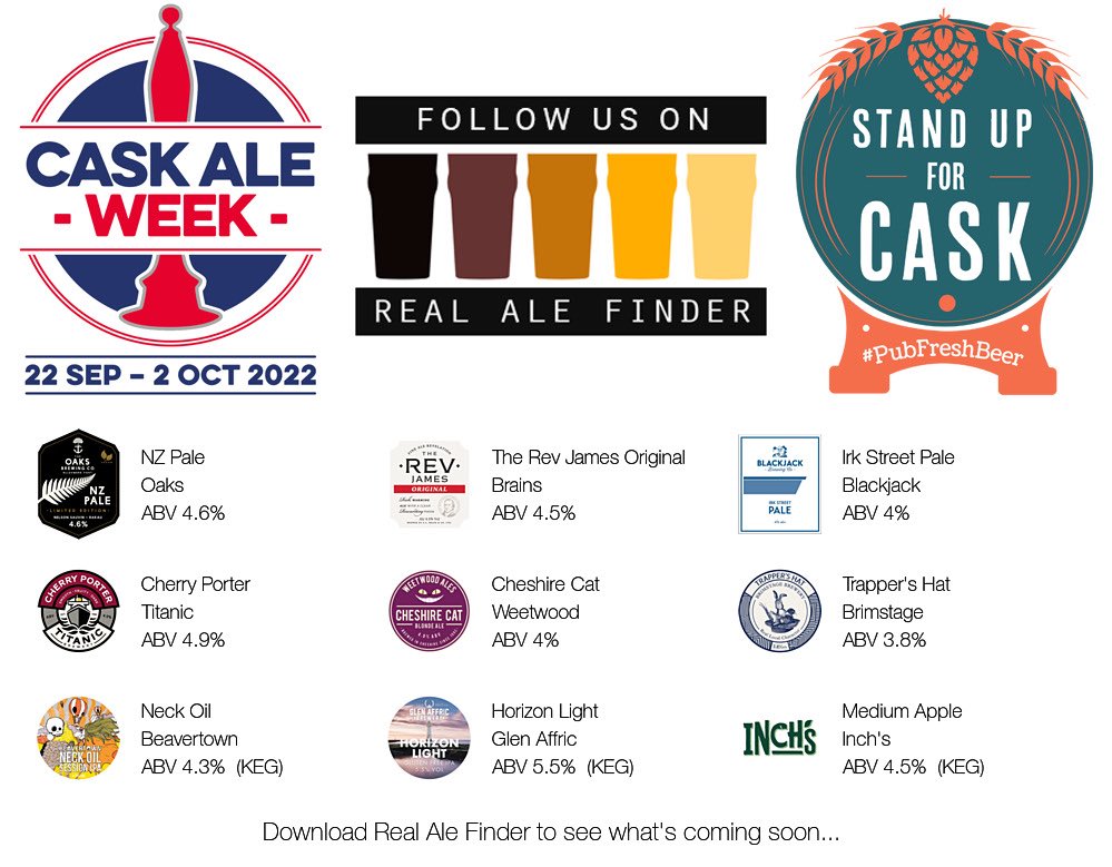 IrbyMill's tweet image. More great beers on the pumps ! 
Beer Board: goo.gl/bw5kJF
#CaskAleWeek #OaksBrewing @brainsbrewery @Blackjackbeers @TitanicBrewers @weetwoodales @BrimstageBeer @BeavertownBeer @GlenAffricBrew 
#RealAleFinder