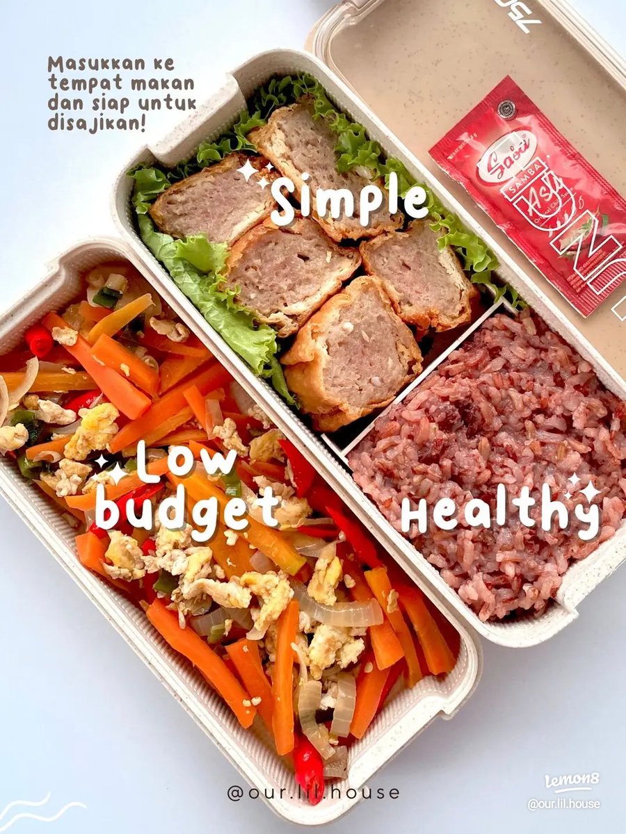 🍱🥢 IDE KREASI RESEP BENTO / LUNCH BOX 🥪🍱

cocok untuk bekal 
☑️ anak kos
☑️ ayang pacar
☑️ anak + suami