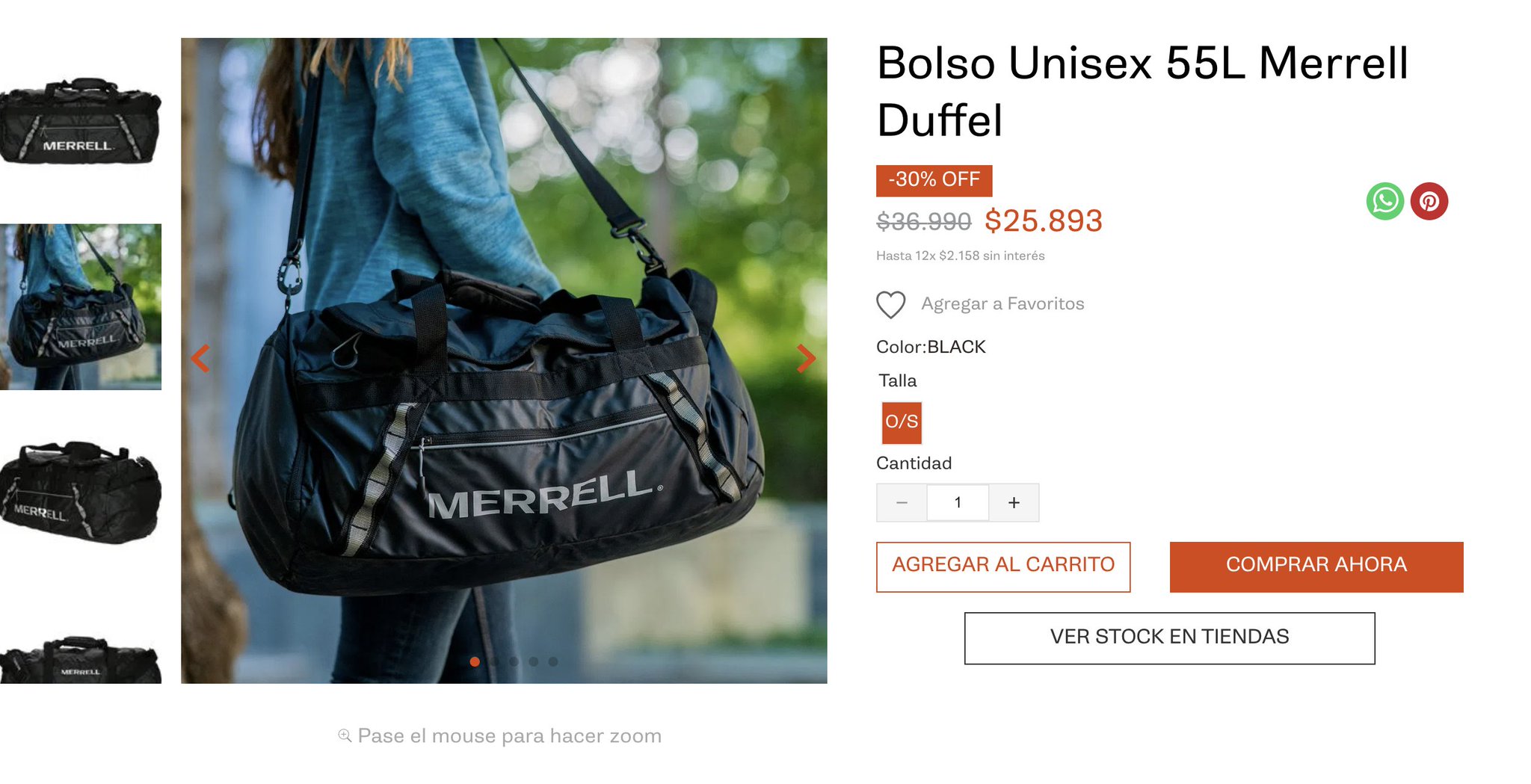 Merrell calgary hotsell small duffel