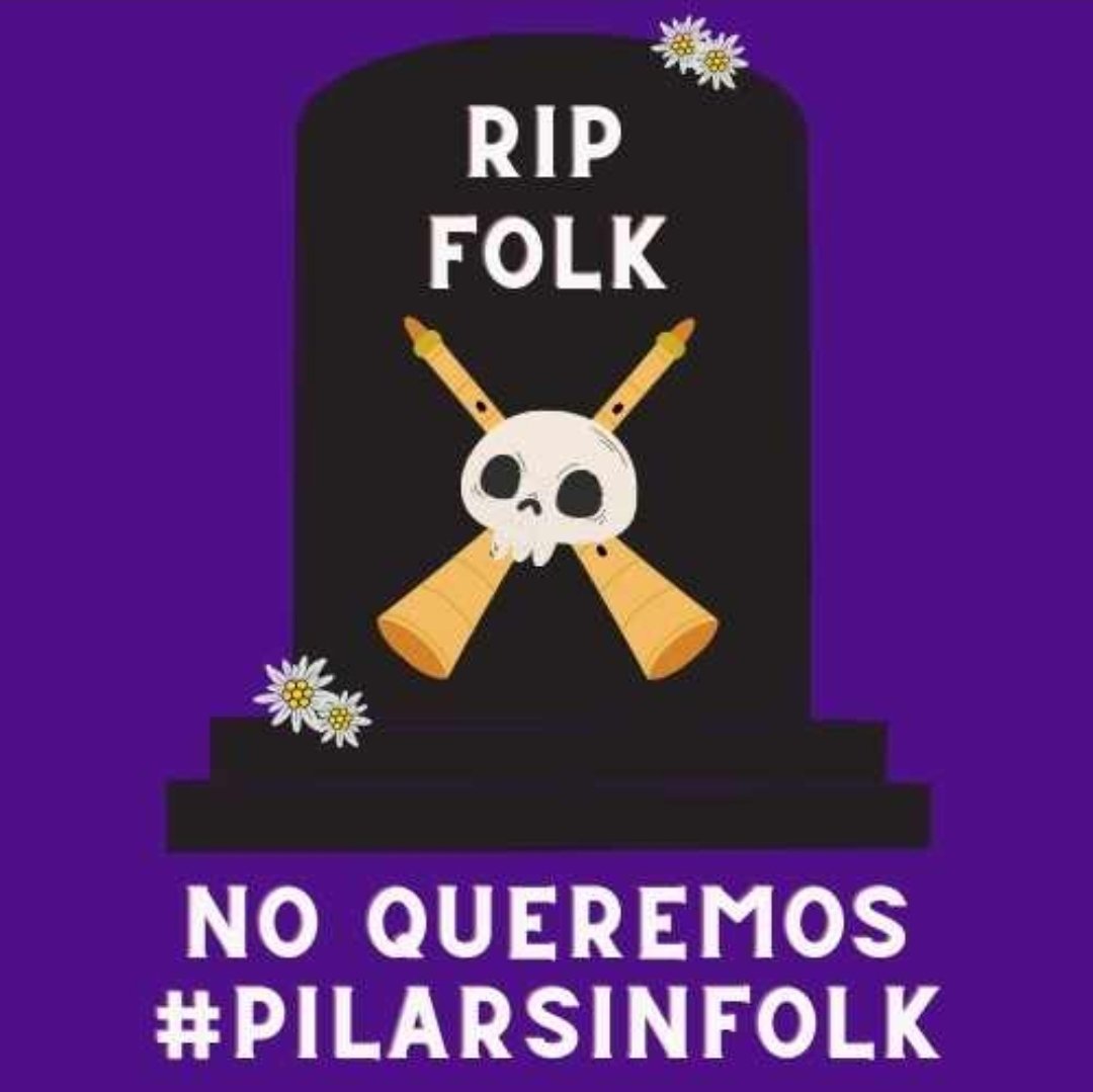 Yo no quiero un #pilarsinfolk quiero mis raíces puestas en valor, la música con historia y lo que nos representa como comunidad...
Jotas sí, folk también 
 #Pilar22