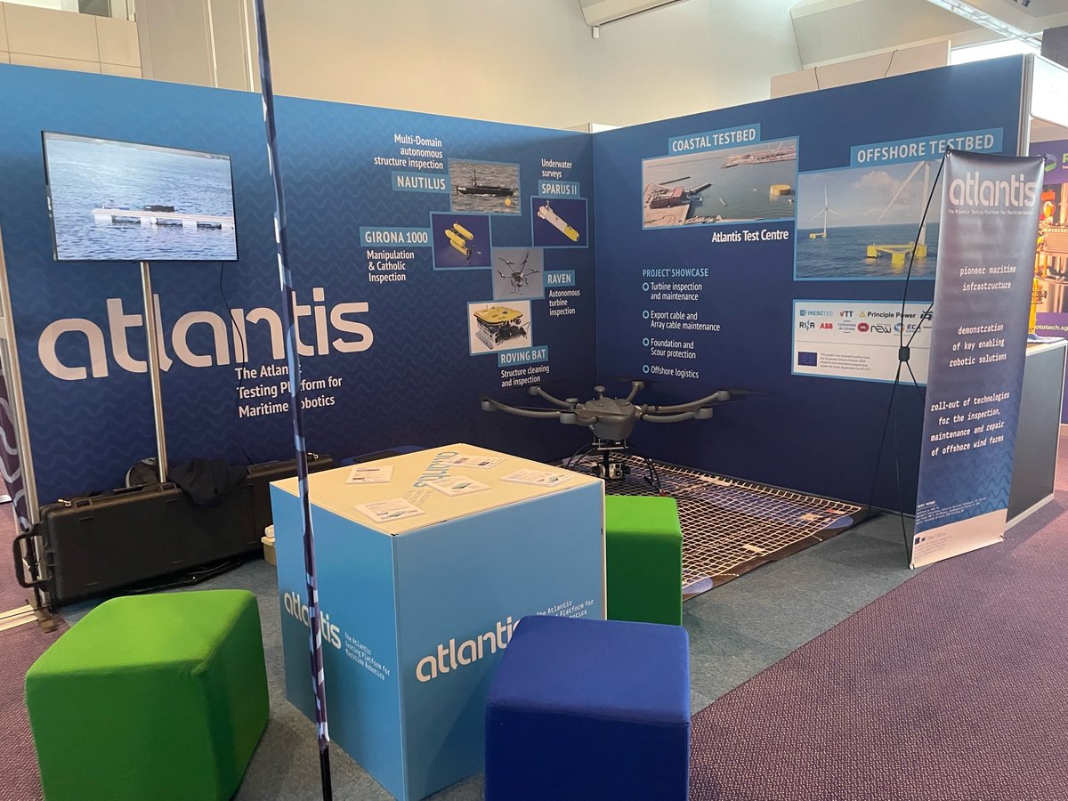We are at the Sprint Robotics World Conference for Inspection &amp; Maintenance Robotics! Meet us to get to know RAVEN - one of our robots - and to learn about the opportunities the newly deployed ATLANTIS Test Center present to you
#atlantis #robots #offshorewind #maintenance