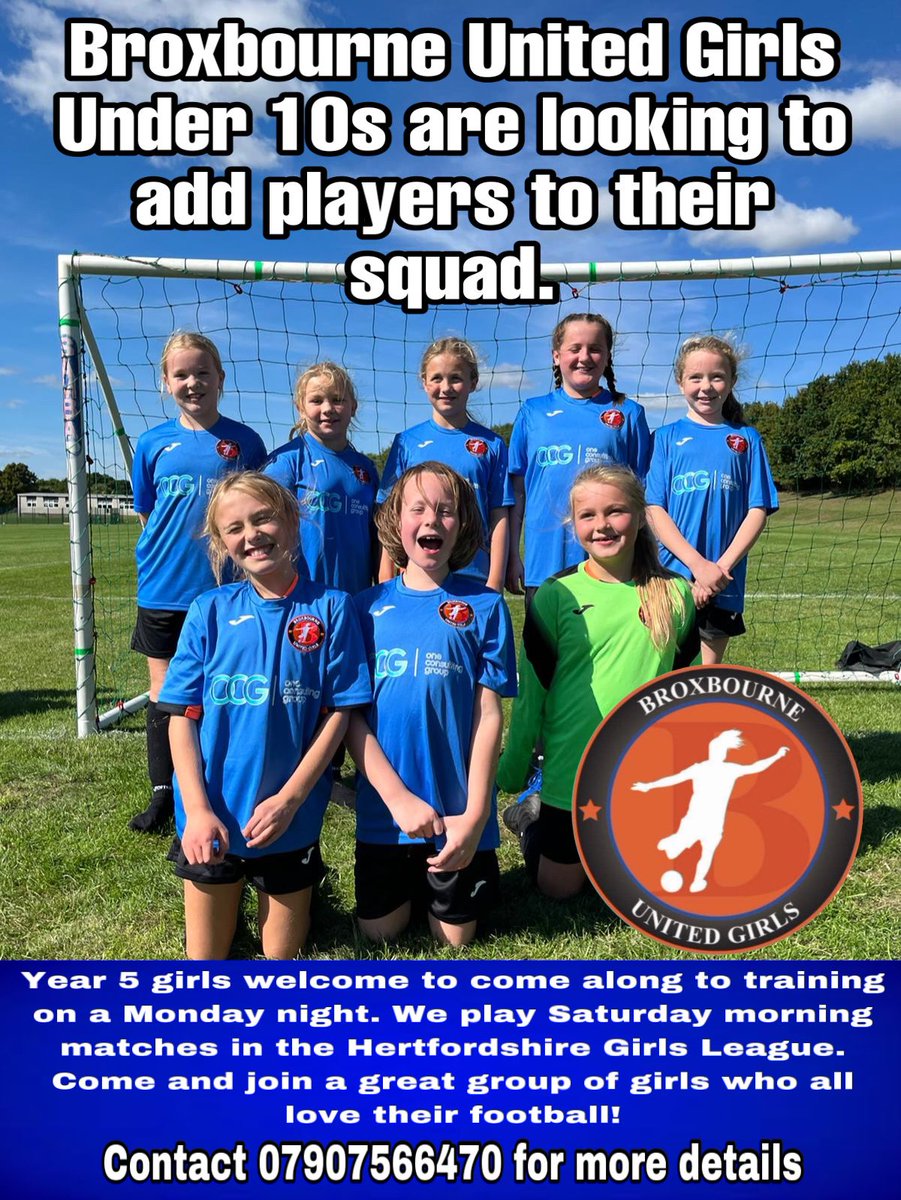 Broxbourne United Girls (@broxbournegirls) on Twitter photo 