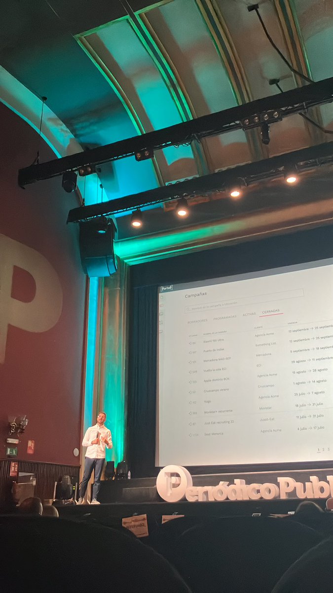 "Os ofrecemos métricas para impulsar la innovación, la optimización de la inversión y las decisiones basadas en datos, podéis generar confianza con vuestros clientes", <a href="/Juan_Jose_CG/">Juanjo Cabrera</a>, CEO de Inspide 👉 #ForoDOOH de <a href="/PdelaPublicidad/">Periódico PublicidAD</a> presentando nuestro producto #PortallOOH