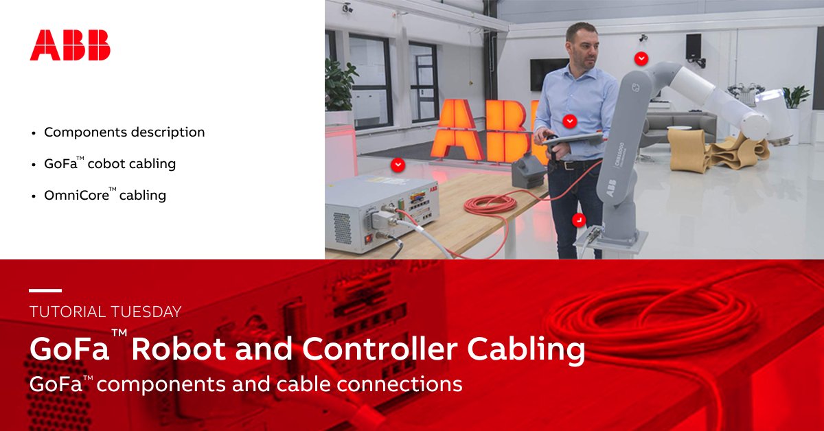 ABBRobotics's tweet image. In this month’s #TutorialTuesdays we have seen:
🔴 IRB 1200 Hygienic
🔴 Robot Web Services and #OmniCore™ App SDK:
🔴 Arc #Welding Applications on IRC5 Robot Controllers:
🔴 Unbox #GoFa
🔴 GoFa™ Robot and Controller Cabling
Watch now on our YouTube in case you have missed it