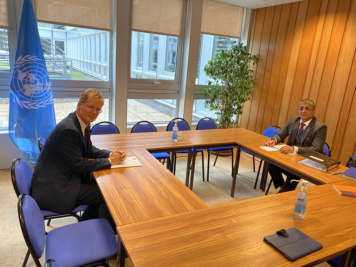 VishalVSharma7's tweet photo. Discussed #FACommission issues with ADG/ADM Mr. Nicolas Jeffreys. The FA Commission is working non-stop to fulfill its  responsibility and do it’s duty to member states. #EB215 #FAComm https://t.co/mieFvz3u18