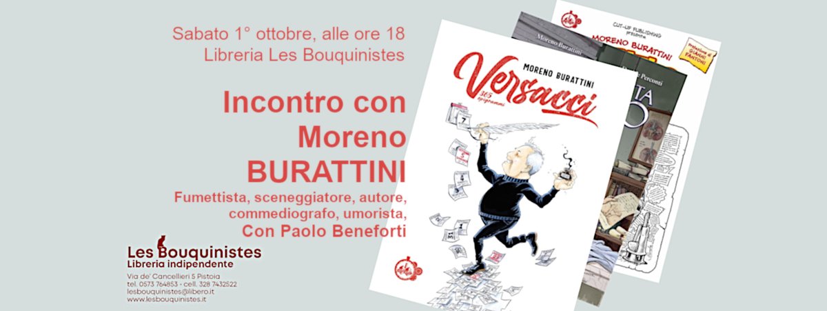 Sabato 1° ottobre con <a href="/Morenozagor/">Moreno Burattini</a> #fumetto #libri
