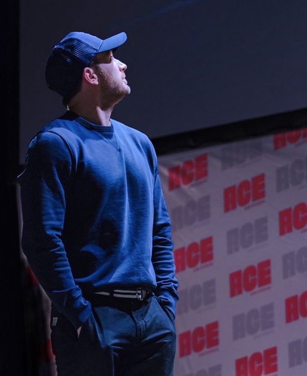 Chris in blue at the ACE 2018💙