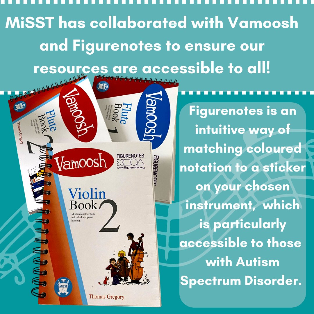 misst_music's tweet photo. MiSST are proud to have collaborated with Vamoosh and Figurenotes to ensure our resources are accessible to all! #accessible #SEND #figurenotes @drakemusicscotland @vamooshmusic https://t.co/kMi2029FOW