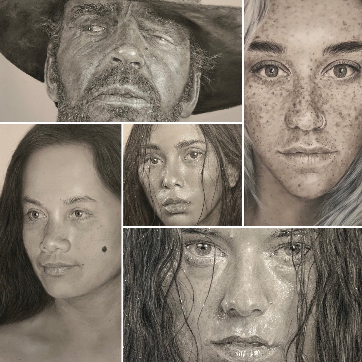 JimFitzartphoto's tweet image. Some of Jim’s portraits drawn with #derwent charcoal sticks and pencils 
@derwentart #ArtTourInternational #create4peace #atimtop60masters #JimFitzpatrick  #create #artwork #hyperrealisticart #charcoal #realisticdrawing #portraitrart
