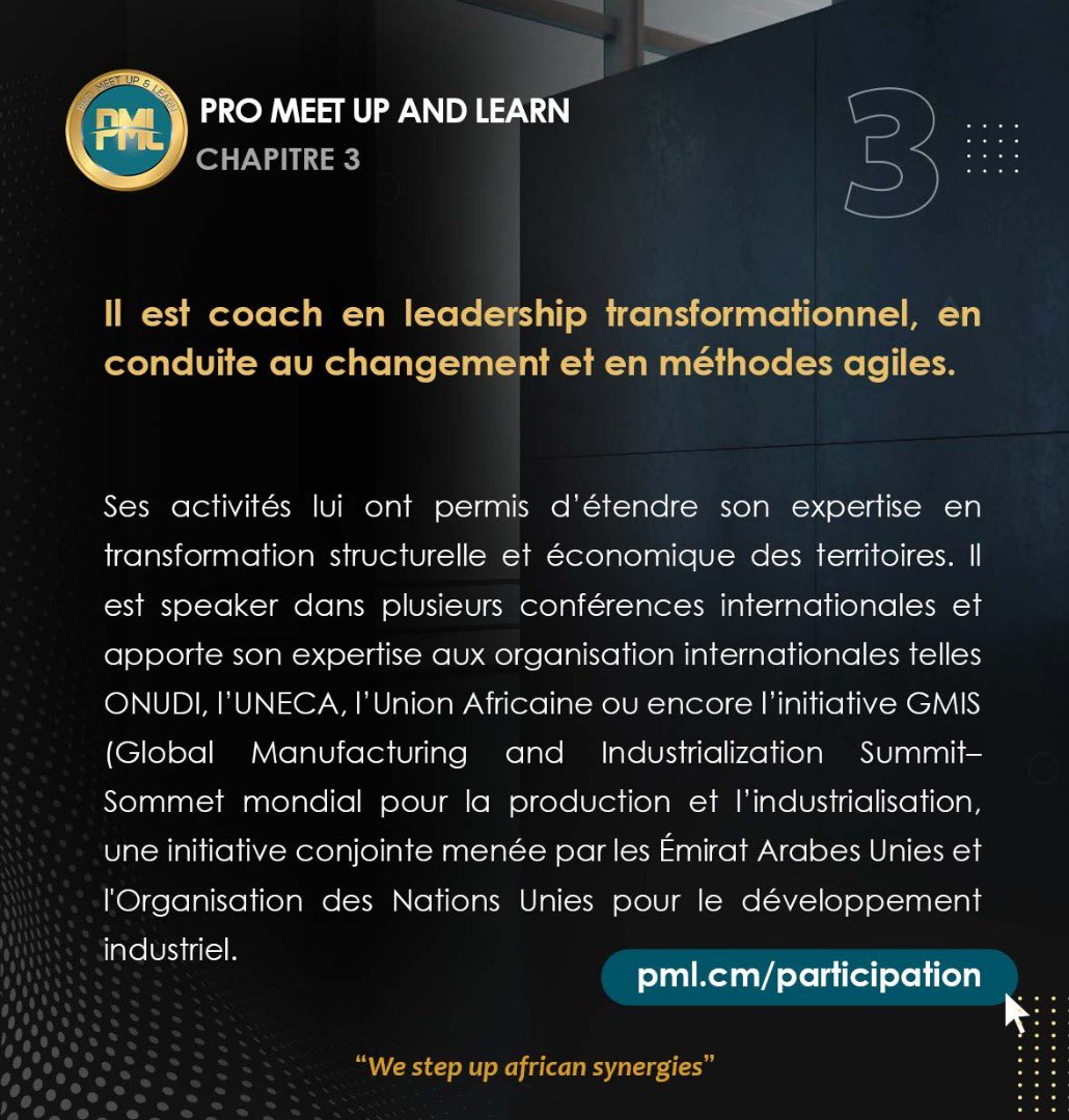 Pro_Meet_Up's tweet photo. Prof Dr Ing MBANG SAMA

🌱TECHNOLOGIE et DIGITAL comme catalyseurs de la mise en œuvre de la ZLECAf?
Retrouvez le Prof.Dr.-Ing MBANG SAMA,
Expert en génie industriel, transformation digitale et leadership.
👉🏾Register now at https://t.co/v09gdAd3kK
#investment #investmentstrategy https://t.co/PKOk2rBpQS
