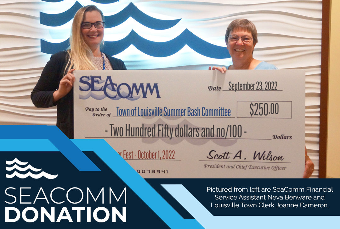 SeaCommFCU's tweet photo. We donated $250 in support of the First Annual Town of Louisville #Oktobeer Fest. The funds will be used to assist with the production of the event, which is being held this Saturday from 12pm to 6pm at Whalen Park. It will include #foodtrucks, vendors, & #cornhole tournament. https://t.co/EdTSbSxIXS