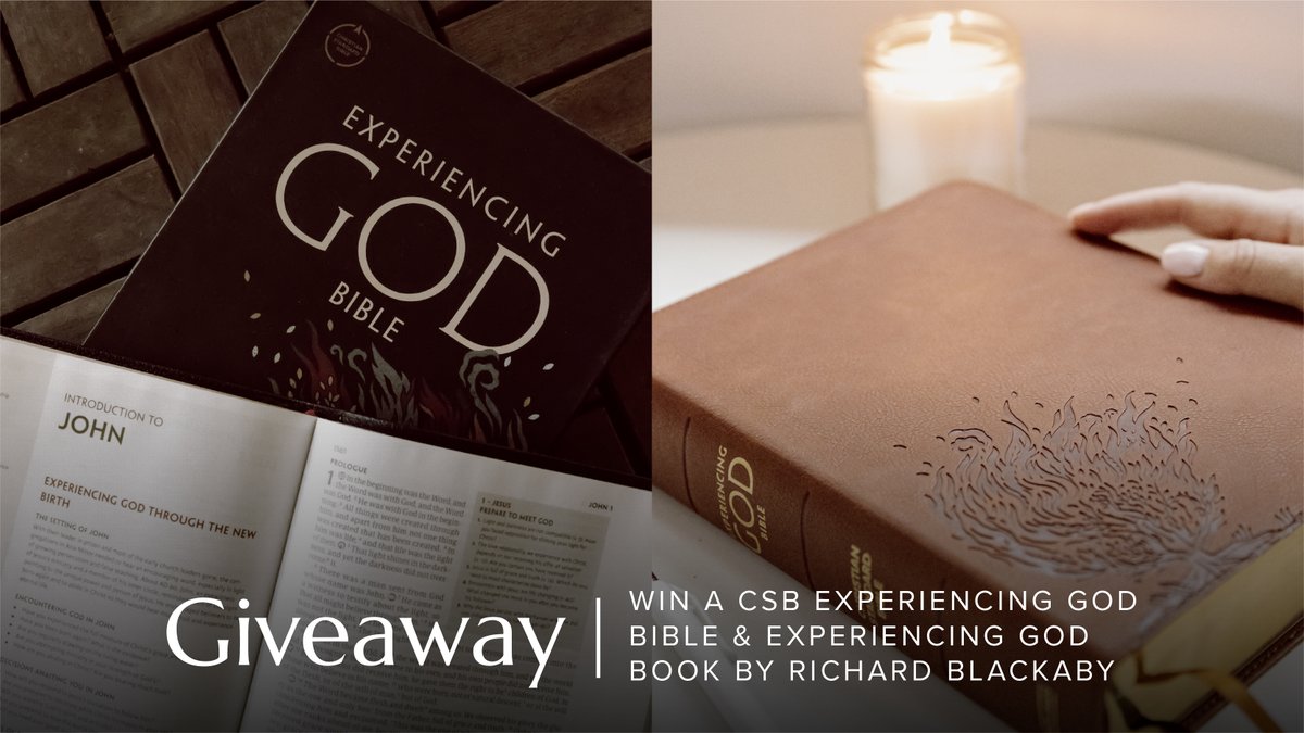 🚨GIVEAWAY ALERT🚨
Like and retweet for your chance to win the newly released CSB Experiencing God Bible and "Experiencing God" book by <a href="/richardblackaby/">Richard Blackaby</a>. Winners must live in the USA and be over age 18. 

This promotion is in no way sponsored or associated with Twitter.