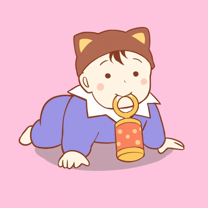 いろいろと作業してたら1日終わってた～!!今日も寝る前にちょこっと作品紹介。こちらはゆるゆるな赤ちゃんコレクションの一枚です(リンクはリプ欄に)ではでは、今日の作業はここまで!おやすみなさいです～ 