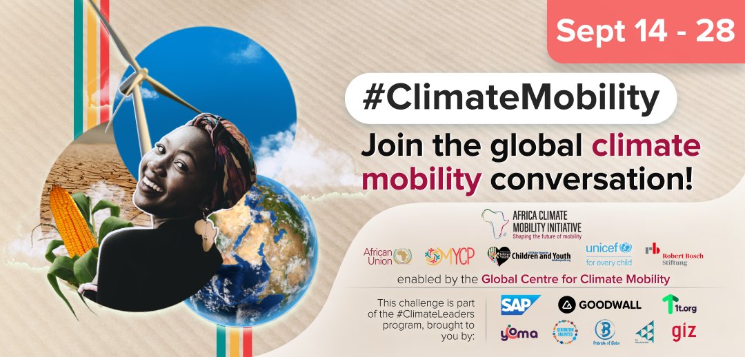 Are you ready to share your solutions for #ClimateMobility? Africans aged 15-35 can now participate in the ACMI Youth Innovation Challenge!

Apply for a cash award by submitting a video sharing your ideas on how people in Africa can adapt to climate change goodwall.io/tags/ClimateMo…