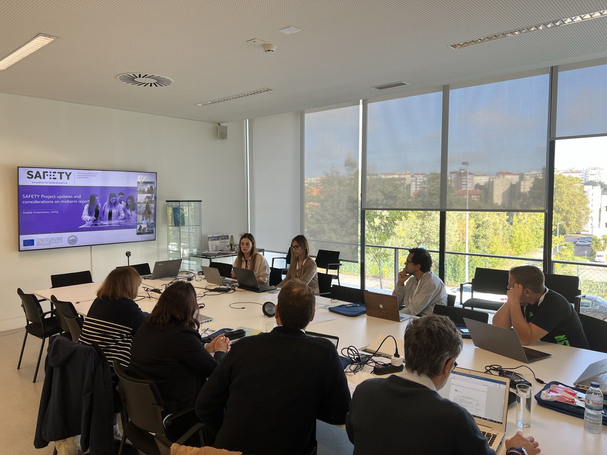 safetymedsim's tweet photo. The first day of our project meeting in Coimbra has started!

Partners are discussing the midterm report, the status and next steps in WP3 and the implementation and action plan of our WP4.

We are hosted by @BodyInteract  at Instituto Pedro Nunes, Coimbra (PT).

Stay tuned!💪 https://t.co/NIl54UcVtI