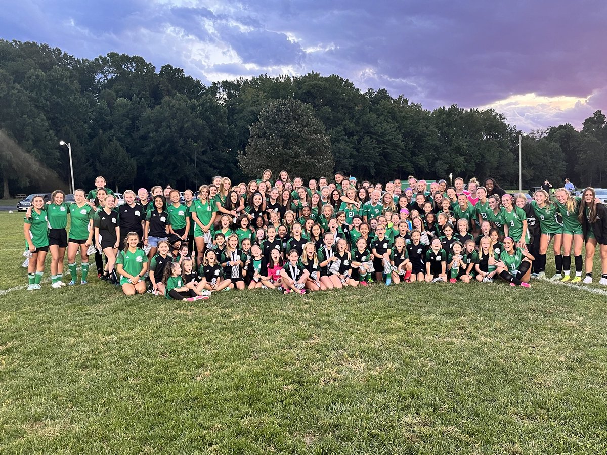 WDHS Girls Soccer Team is all smiles as they celebrate West Deptford Township Youth Soccer Night. The future looks bright!