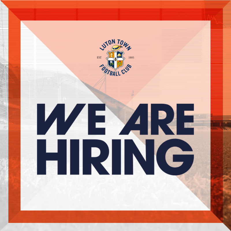 LutonTown's tweet photo. Luton Town Football Club is recruiting for several exciting opportunities across its Academy, Training Ground, and Stadium teams! 🙌 

#COYH