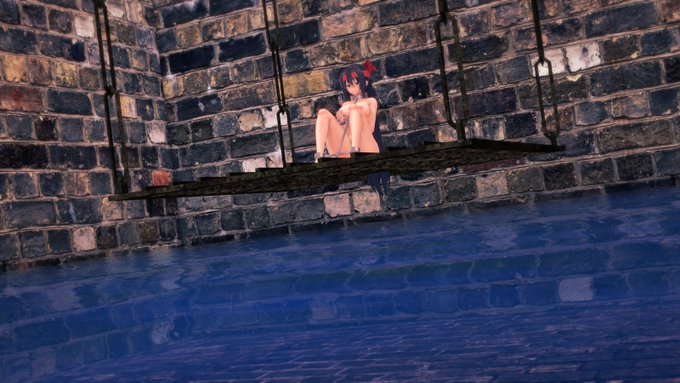 水牢に投入されるアサギちゃん 