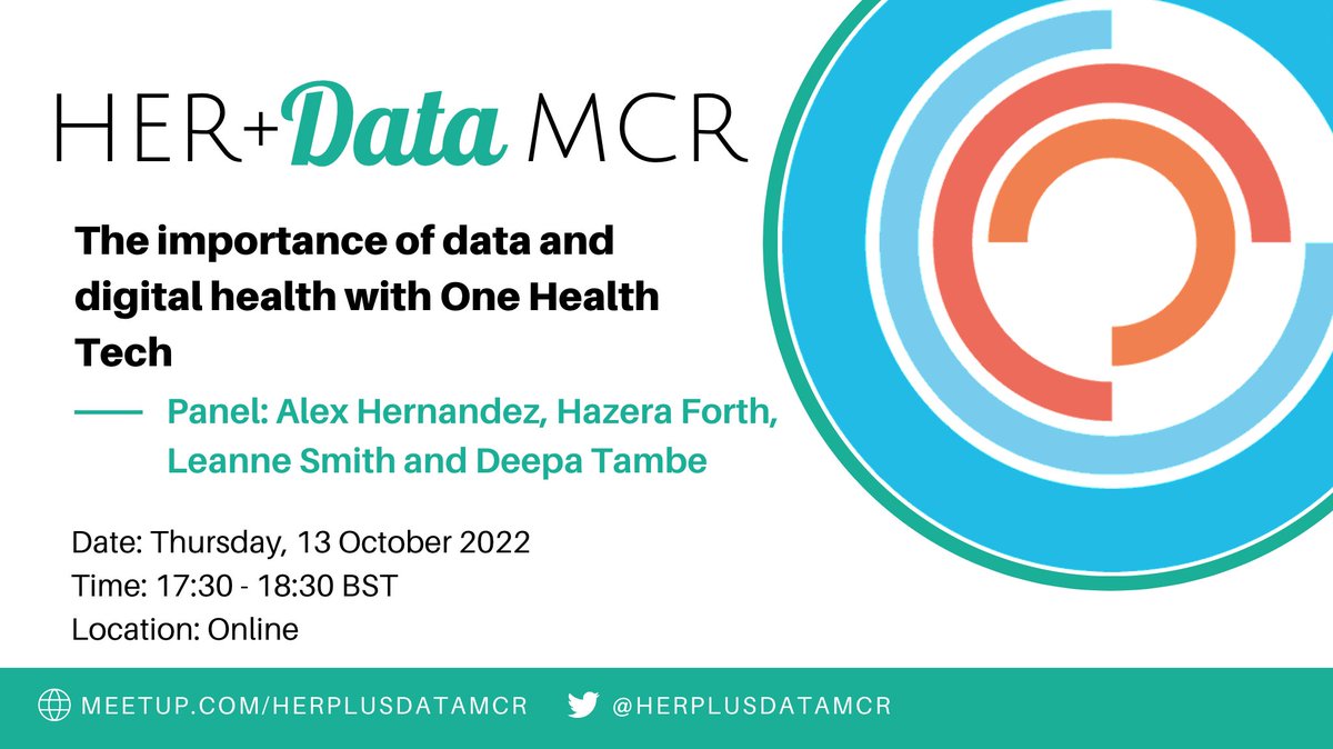 herplusdatamcr's tweet photo. Thrilled to announce our next online event: a panel with @One_HealthTech on "The importance of data and digital health: Women empowering women in their career journeys" chaired by @ale_alehh! RSVP below 👇

📅 Thursday, 13 October, 17:30-18:30 BST
🔗 https://t.co/U6eHv2CgaY https://t.co/AB0DdvfGYx