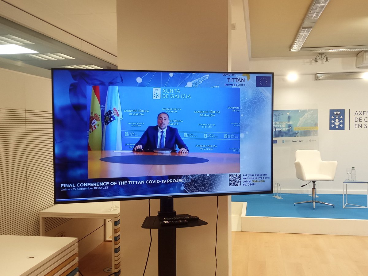 To close the event we have the Galician Regional Minister of Health , Julio García Comesaña, summarizing the conclusions of the event and thanking the partners for all their work in the TITTAN project

#Galicia #BasqueCountry #Scotland #Lombardy #Saxony #Covid
<a href="/interregeurope/">Interreg Europe</a>