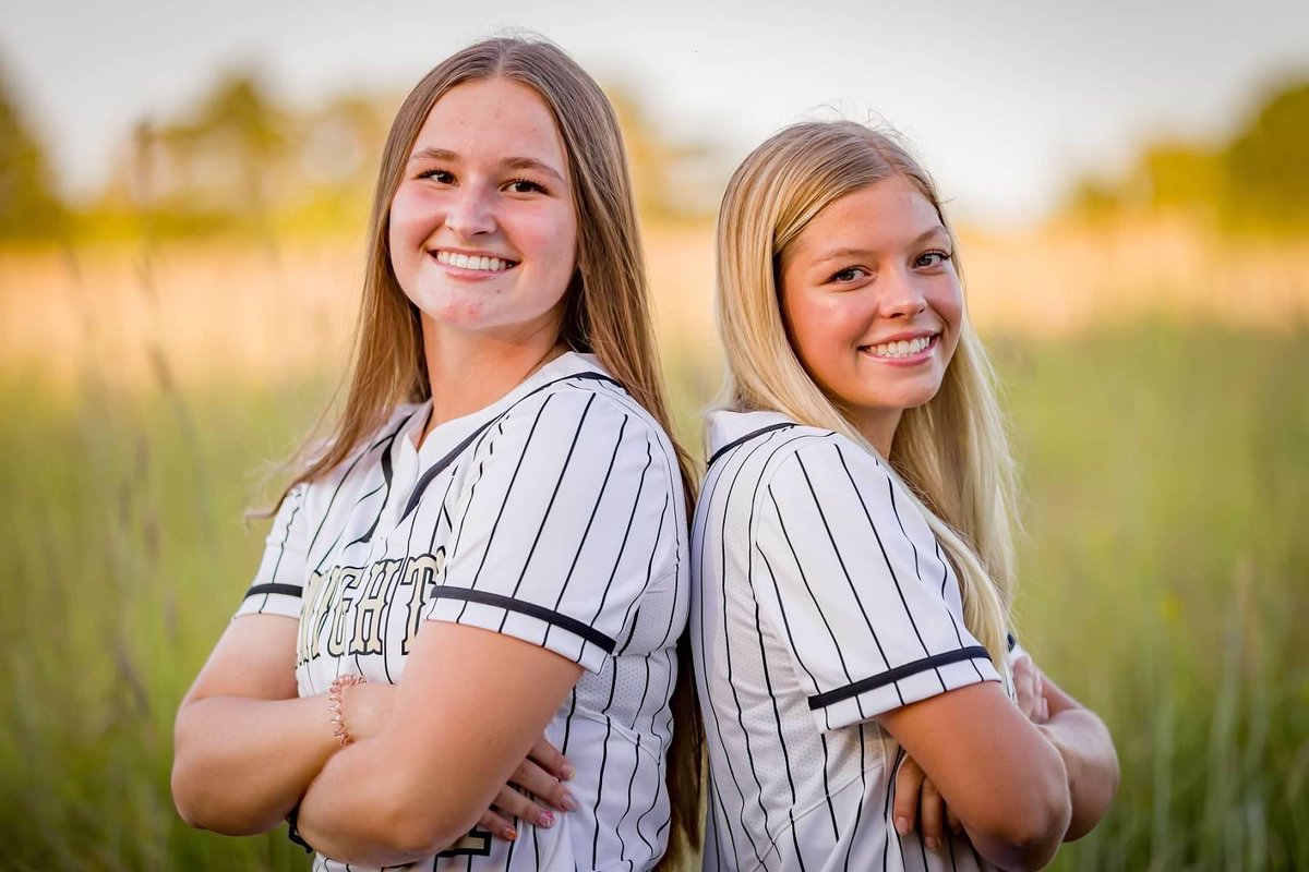 It’s Senior Night!  Come out to Doris Bair tonight to honor these two amazing teammates!  Varsity at 5 on field D and JV is at the same time on K.  KP Baby!💛⚔️🥎🖤
