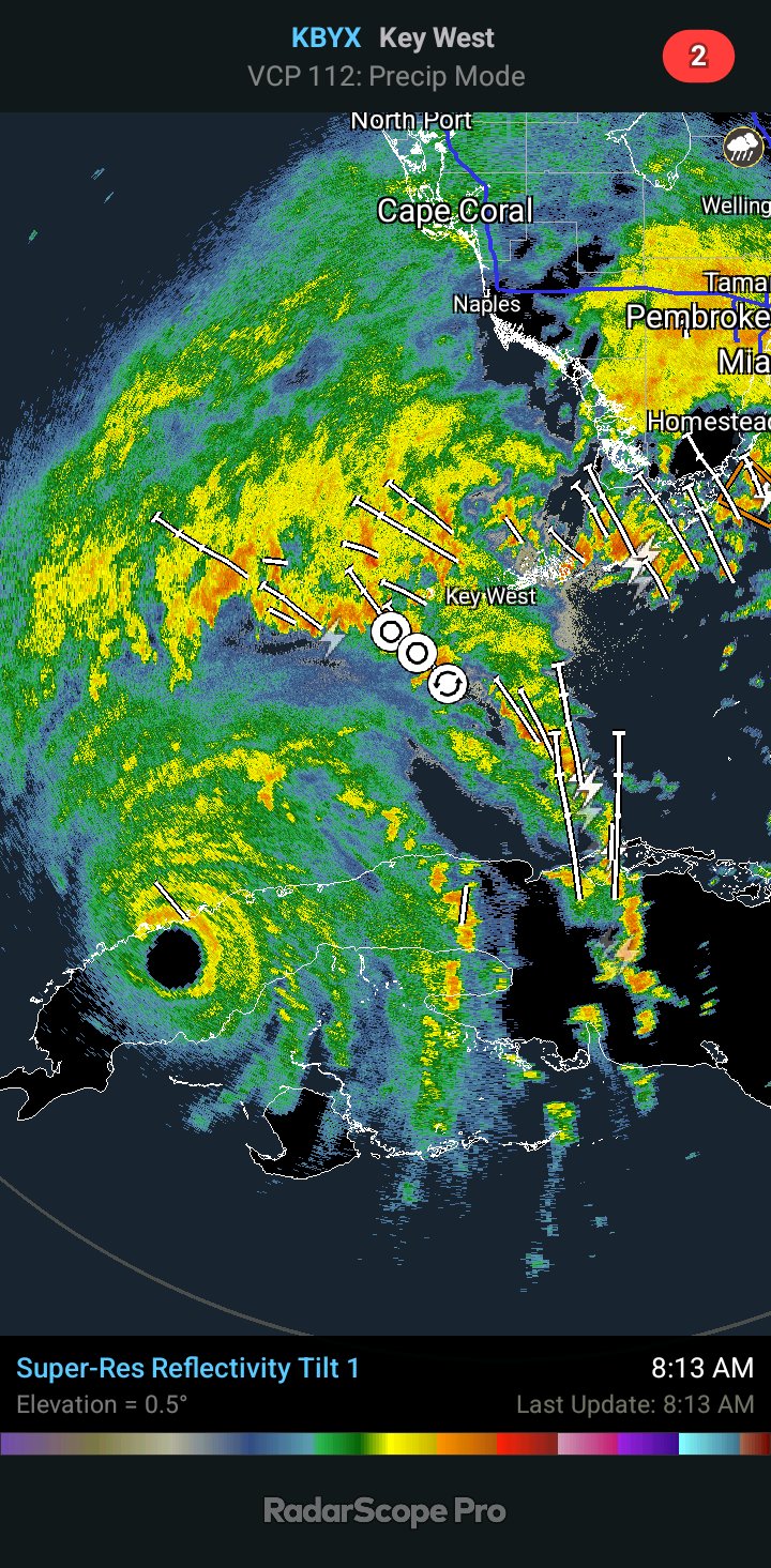 StormHQ on Twitter "Hurricane Ian is now visible from key west radar
