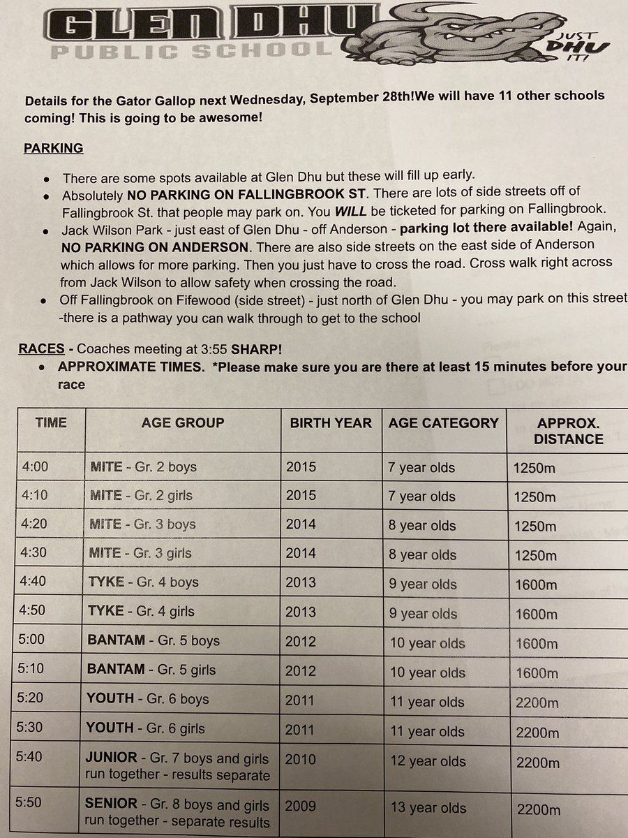 So excited for our Gator Gallop tomorrow!