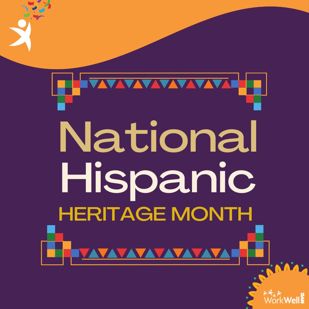 WorkWell NYC is celebrating National Hispanic Heritage Month on October 13 @ 12 PM with a citywide virtual Hispanic Heritage Dance Party!💃🏾

Get moving with dance moves influenced by salsa, tango, meringue, and more!

Click the link in our bio to register!