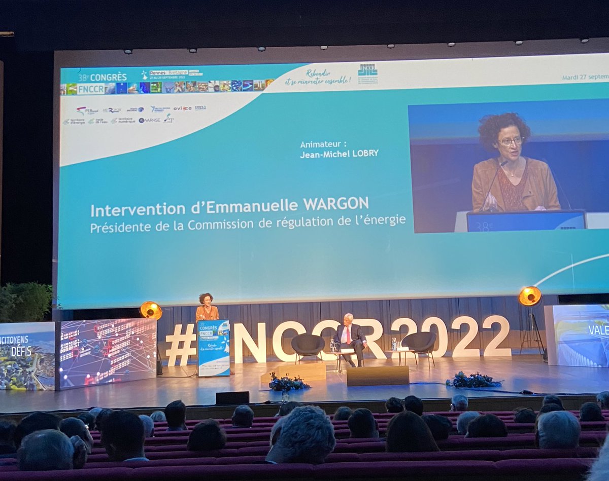 <a href="/EmmWargon/">Emmanuelle Wargon</a> au Congres #FNCCR2022 : « Je voudrais parler spécifiquement du #biomethane qui reste un axe majeur de notre politique énergétique…
#électricité et #gaz sont des vecteurs complémentaires » #Décarbonation #Souveraineté #Sobriété