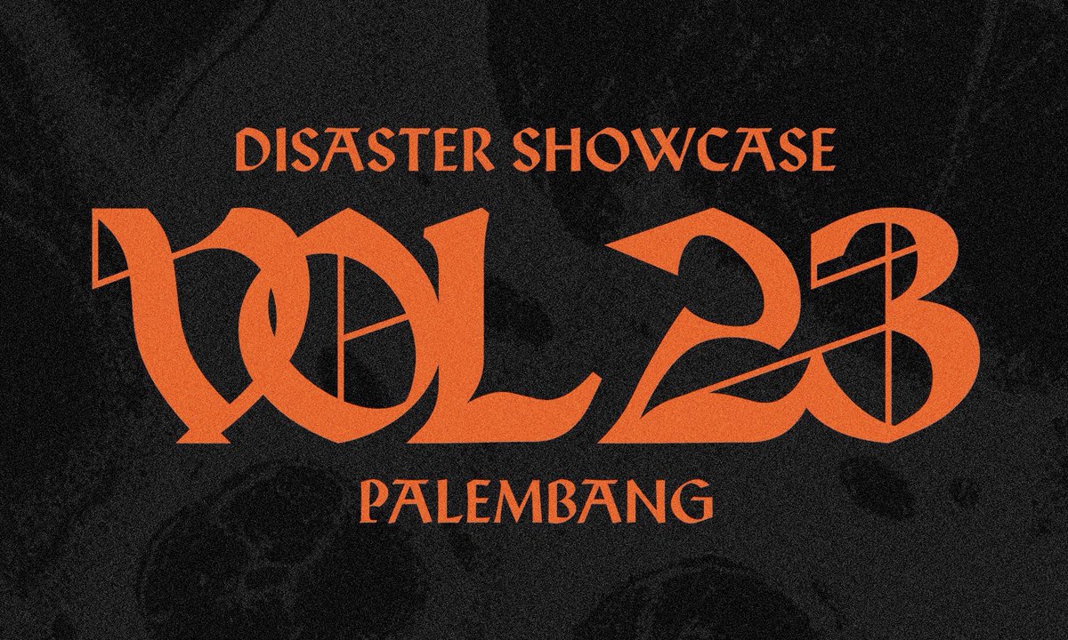 DISASTER SHOWCASE VOL.23 - PALEMBANG
8 Oktober 2022 di Miracle (sebelumnya bernama Last Exit)
Tix Presale Rp 60K tersedia terbatas di toko <a href="/maternalDSSTR/">MATERNAL DISASTER</a> Cabang Palembang (Jl. Mayor Ruslan No.23 Palembang)

Clue headliner utamanya adalah:
“Disini uang dan politik tak ada artinya”