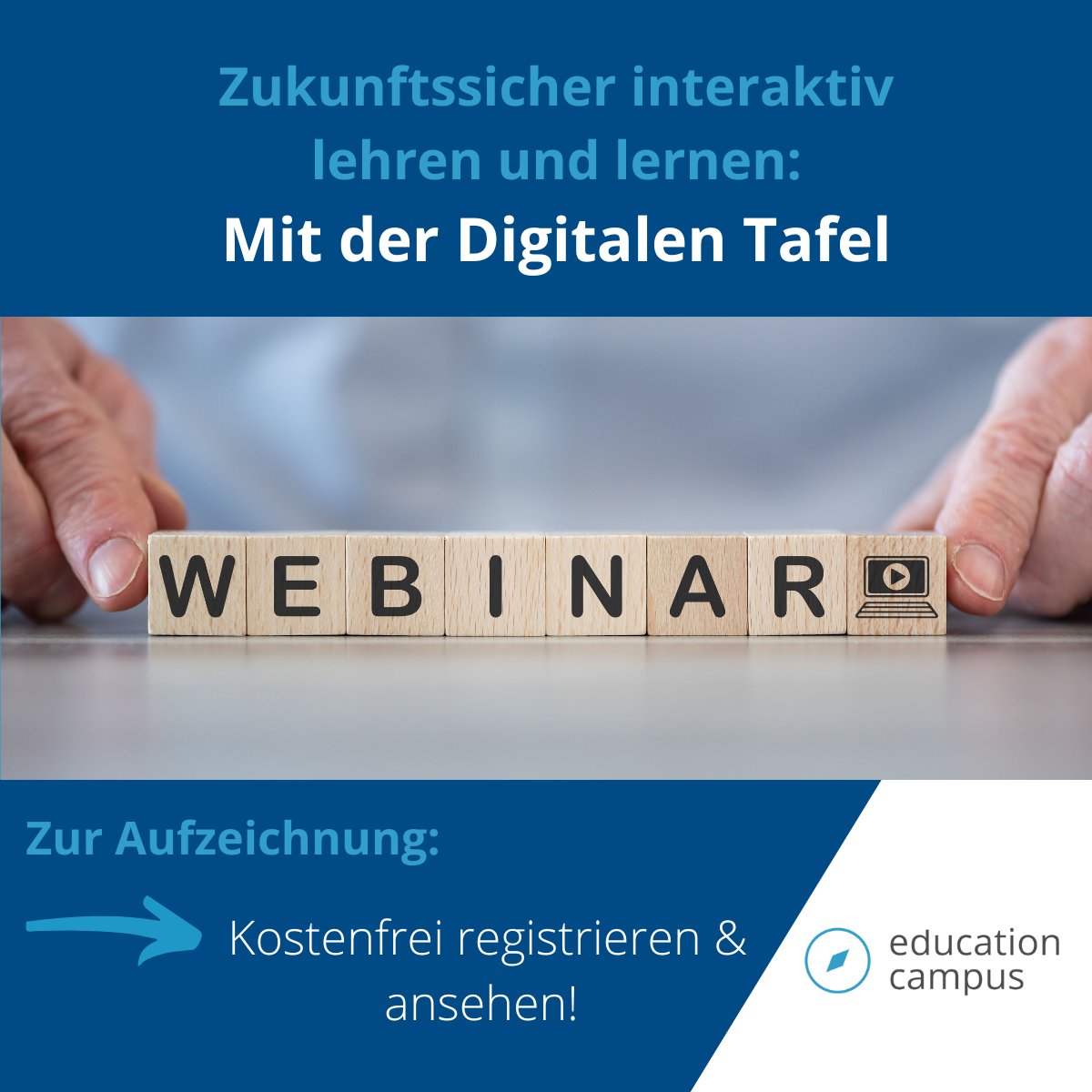 Was ist Ihre Meinung zu digitalen Tafeln? Fluch oder Segen? 
Schauen Sie sich gerne den Webcast zu unserer Veranstaltung an und überzeugen Sie sich! 
Zur Aufzeichnung: education-campus.de/de/veranstaltu…
#digitaletafel #twzl #educampus #digitalebildung