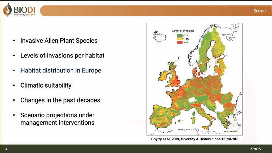 BiodiversityDT's tweet photo. One of our use cases focusses on the study of #invasive alien plant species: how many species can be found in a specific habitat? How do they react to changes?
Ingolf Kühn, Professor at Helmholtz Centre for Environmental Research
#biodiversity #BioDT #alienplant https://t.co/Kjaa1N2mFH
