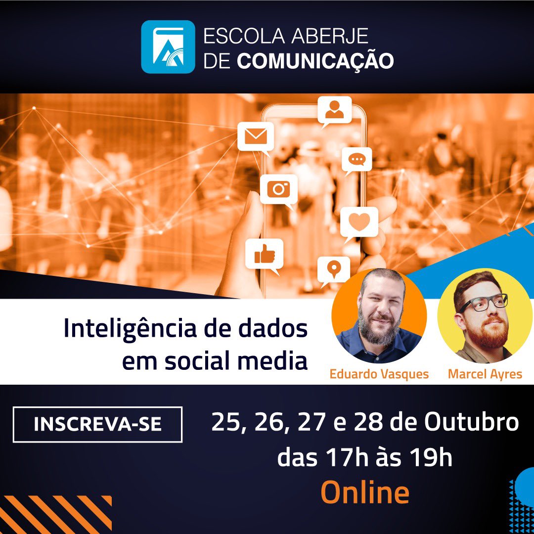 Inscrições abertas: escolaaberje.com.br/curso/intelige…

#SocialMediaIntelligence #SocialListening #SocialAnalytics #SocialMedia