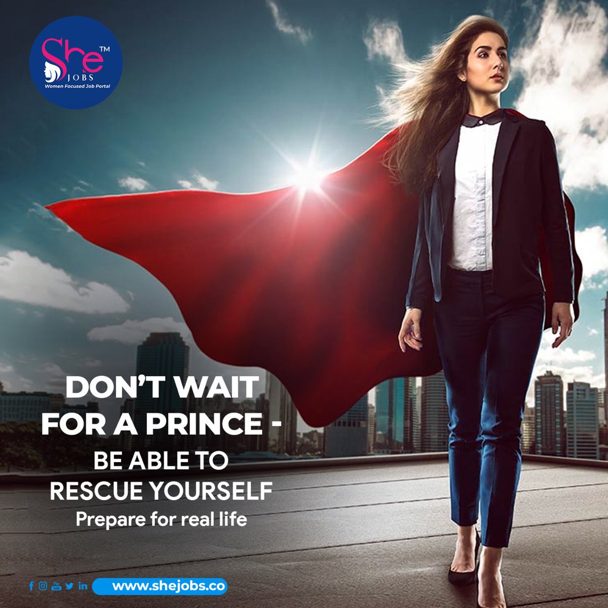 SheJobs's tweet image. SheJobs says "Teach our girls that they write their story, not society, not popular culture &amp;amp; we try to empower them to do that"      

🌐- shejobs.co 

 #shejobs  #WomenSupportingWomen #SheForHer #jobs #career #womenempowerment #women #mothersbacktowork