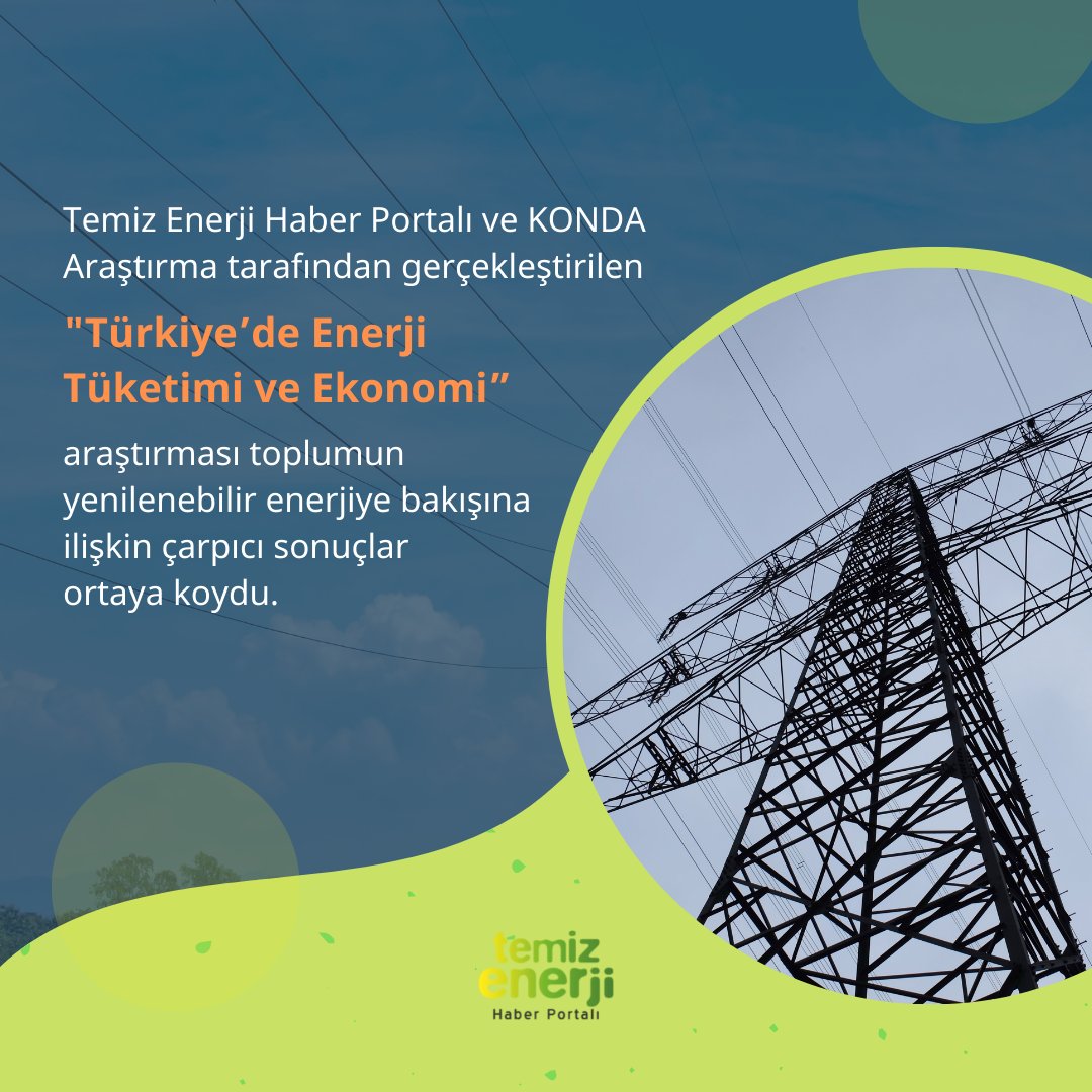 temizenerjiorg's tweet image. Temiz Enerji Haber Portalı ve KONDA Araştırma tarafından gerçekleştirilen “Türkiye’de Enerji Tüketimi ve Ekonomi” araştırması toplumun yenilenebilir enerjiye bakışına ilişkin çarpıcı sonuçlar ortaya koydu.

Raporu okumak için linki ziyaret ediniz
temizenerji.org/2022/09/27/ara…