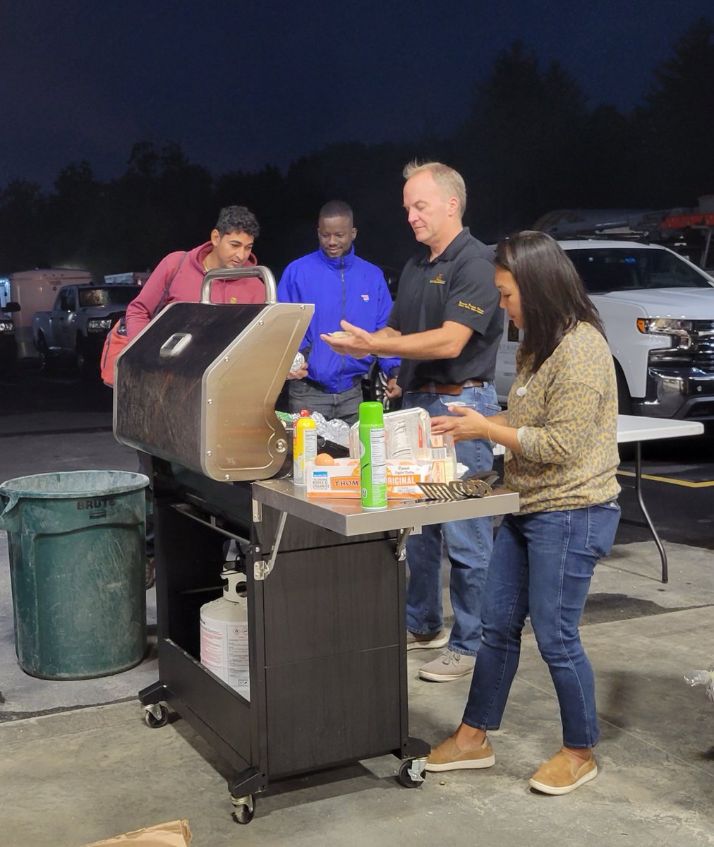 RPMarzilli's tweet photo. We had a surprise breakfast for our crews today after our weekly safety talk.  PK and Dave whipped up over 80 fresh breakfast sandwiches in the pre-dawn hours! #safetyfirst #landscape https://t.co/MUbEzxj6pH