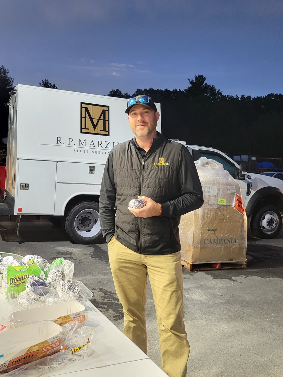 We had a surprise breakfast for our crews today after our weekly safety talk.  PK and Dave whipped up over 80 fresh breakfast sandwiches in the pre-dawn hours! #safetyfirst #landscape