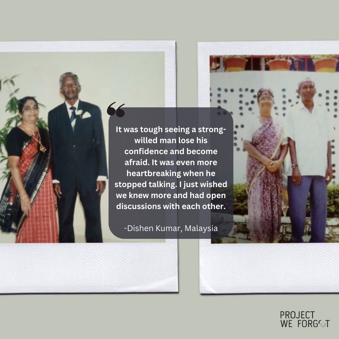 projectweforgot's tweet photo. In Dishen’s story, he recounts the loving memories of his grandfather “tata” along with bringing light to the importance of looking out for the mental health of people with dementia. 

Read Dishen’s story here: https://t.co/xzpcS91ZJw

#WorldAlzMonth #Dementia #caregiver https://t.co/zmJhciCkzu