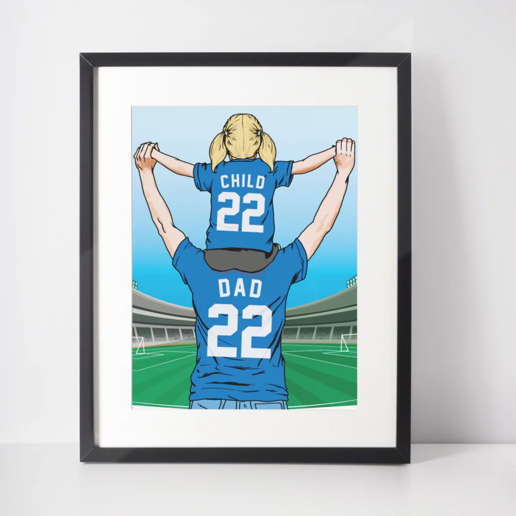 Create your perfect print for the home! Customisable adult and child club, colours and features to make a truly unique piece, for a football parent. Order yours // theterracestore.com/collections/cu… Retweet, we are going to gift one to a lucky fan!