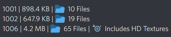 FireMonkey's tweet photo. 🔒 Encrypted Files in v22.00
⏰ Updated September 27th, 2022

Emoji Cheat Sheet:
📷 = Includes HD Textures
📂 = File Count https://t.co/JYDQDDqHRf