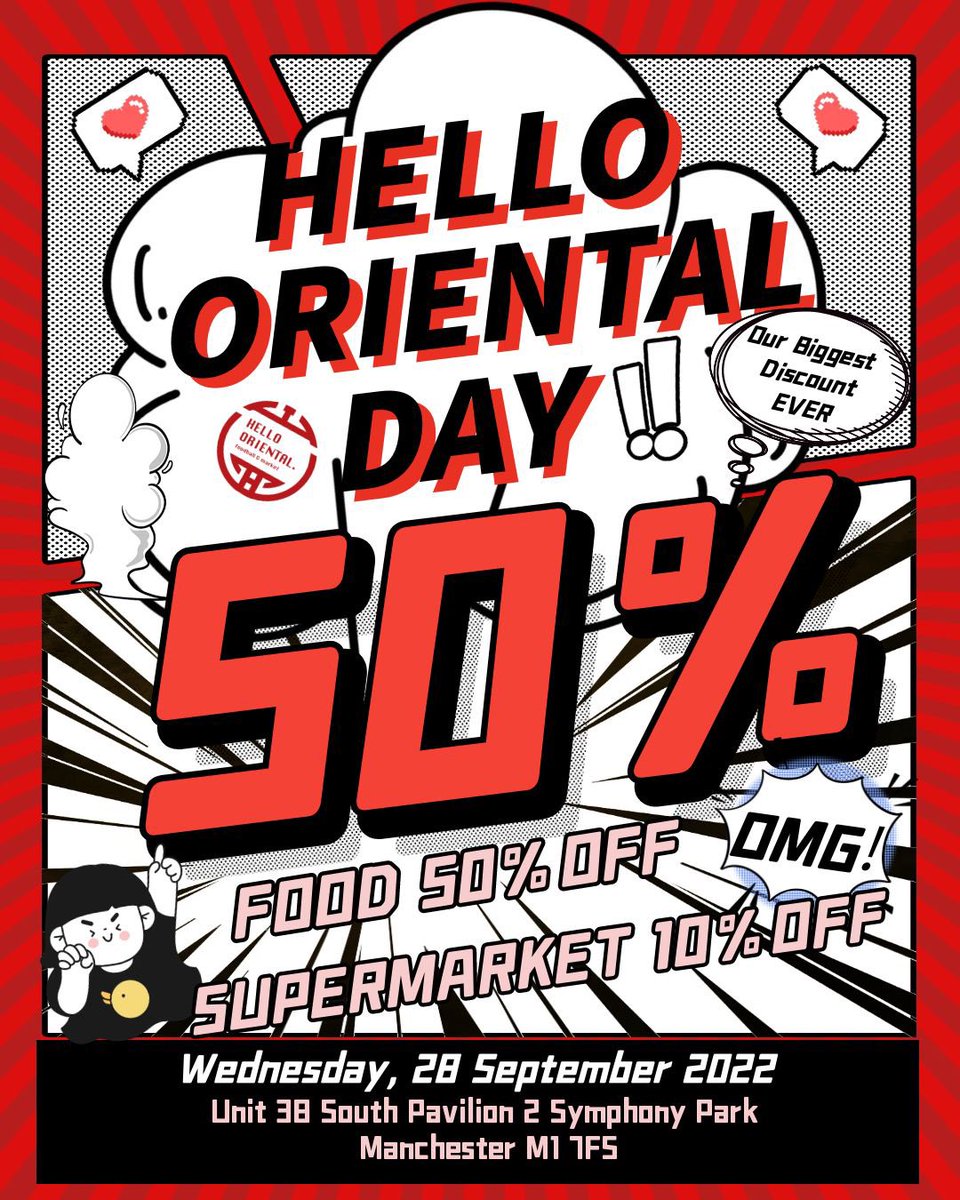 Tomorrow!! 50% OFF all food! 😱👀👀