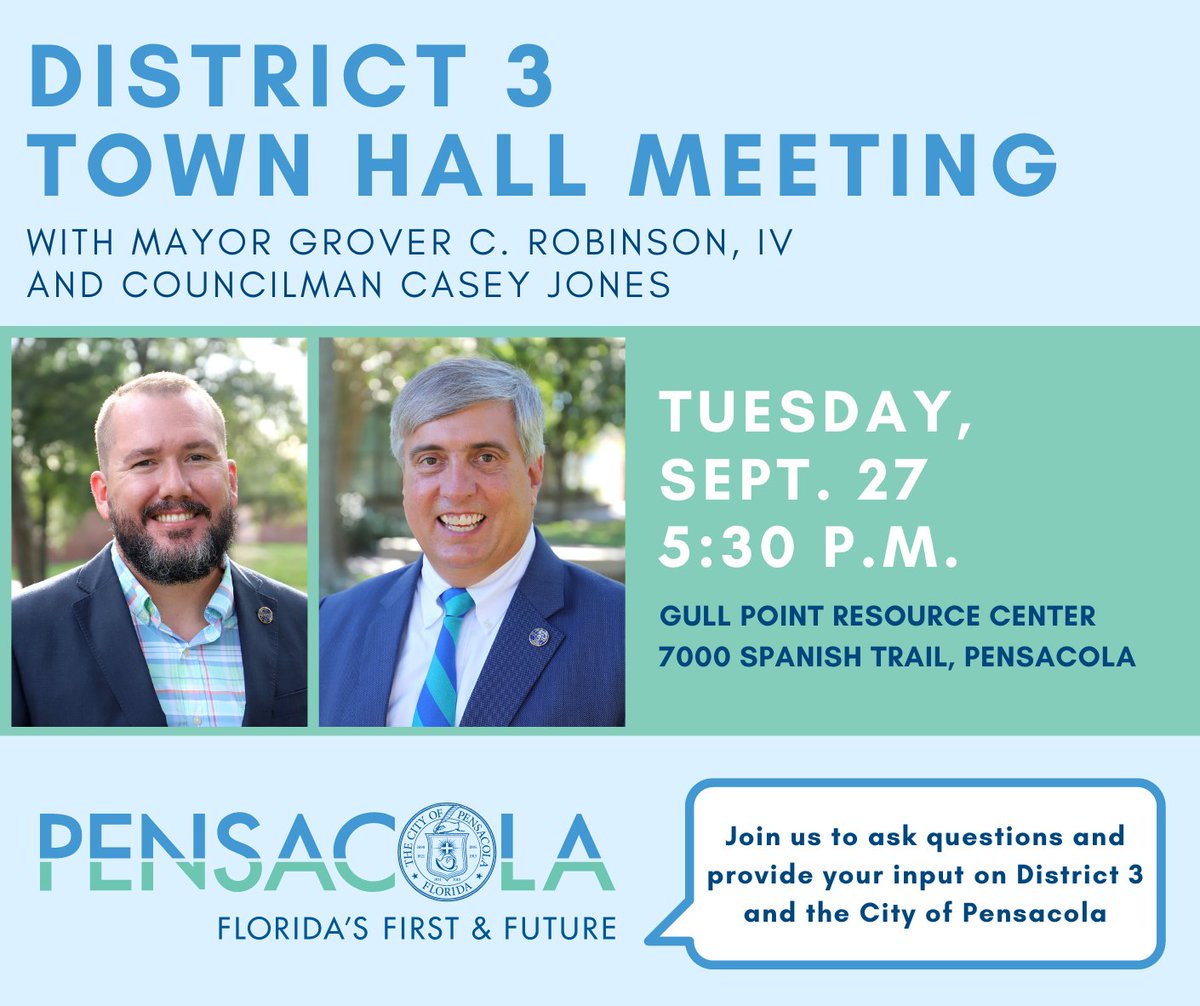 Hope to see you tonight for my District 3 Town Hall Meeting with Councilman Casey Jones! The town hall starts at 5:30 p.m. at Gull Point Resource Center, 7000 Spanish Trail. 

Learn more: cvcpl.us/oXyZzQX