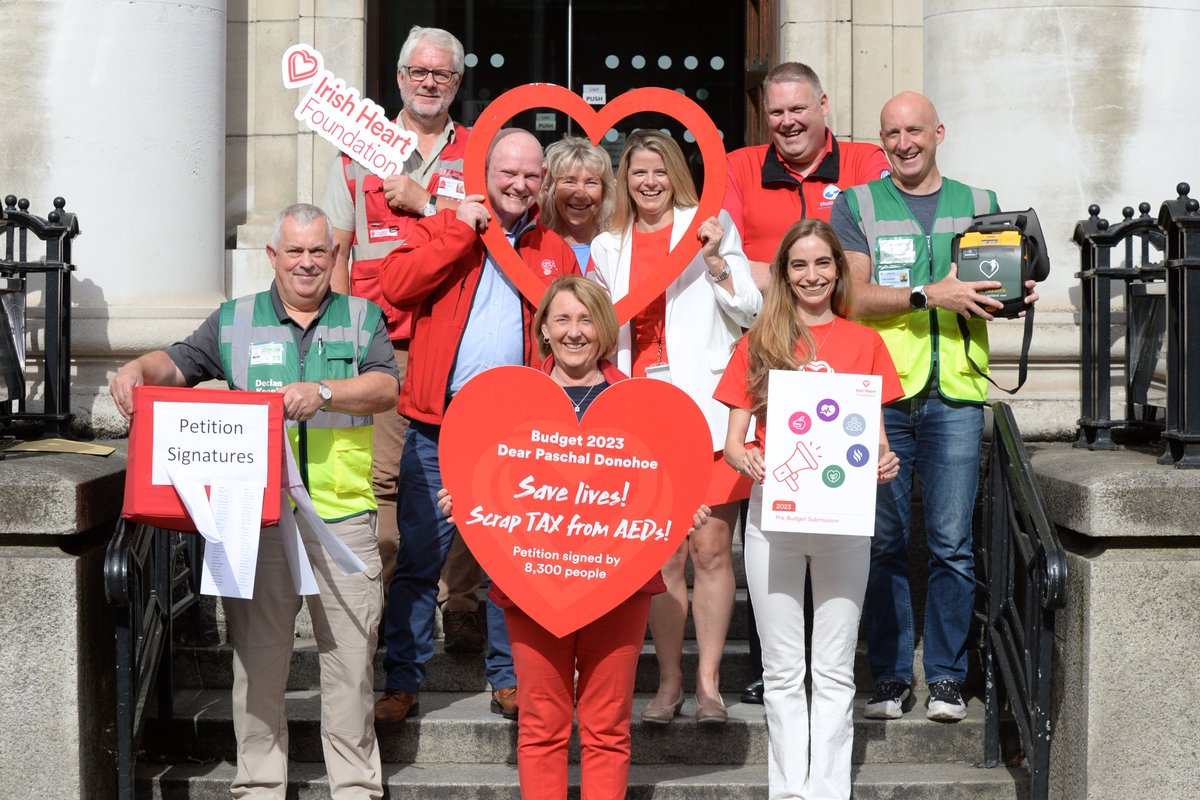 Irishheart_ie's tweet photo. "The decision to remove the 23% rate of VAT on AEDs is a victory for common sense. More lives will be now be saved as a result as they will become more accessible to clubs and community organisations" Director of Advocacy, Irish Heart Foundation: @ChrisMacey7 

#budget2023ireland https://t.co/lj31acItGO